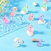 70Pcs 7 Colors Luminous Transparent Resin Pendants RESI-SZ0003-35-5