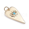 Brass Micro Pave Cubic Zirconia Pendants ZIRC-I042-01B-3