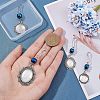 SUPERFINDINGS 4 Sets 4 Style Glass Pearl Beads & Cabochons Keychain HJEW-FH0001-20-3
