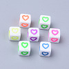 Opaque White Acrylic European Beads MACR-S273-51-01-3