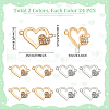 Unicraftale 48Pcs 2 Colors Alloy Rhinestone Links/Connectors FIND-UN0016-40-4