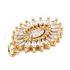 Rack Plating Brass Clear Cubic Zirconia Pendants KK-M229-34G-3