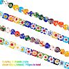 Olycraft 4 Strands 2 Style  Handmade Millefiori Glass Beads Strands LK-OC0001-08-4