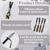 4Pcs 4 Colors Polypropylene Outdoor EDC Braid Pendant for Parachute Cord FIND-FG0003-70-4