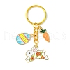 Easter Egg & Rabbit & Carrot Alloy Enamel Pendant Keychain KEYC-JKC00580-03-1