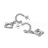 Non-Tarnish 304 Stainless Steel Rhombus Dangle Stud Earrings STAS-B034-04P-2