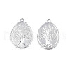 201 Stainless Steel Pendants STAS-T063-188P-3