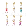 Angel Glass Pearl & Seed Beads Pendants Decorations HJEW-MZ00273-2
