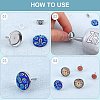 SOFPLATE 100Pcs Flat Round Stainless Steel Stud Earring Settings STAS-SP0001-61A-P-6