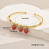 Cute and Sweet Brass Enamel Cuff Bangles EC0597-3-2
