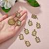 10Pcs Rack Plating Brass Micro Pave Cubic Zirconia Pendants KK-SZ0001-83-2