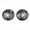 Starry Sky Pattern Printed Glass Cabochons GGLA-N004-25mm-D82-1