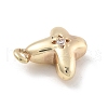 Brass Micro Pave Cubic Zirconia Pendants KK-D283-17G-2