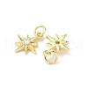 Brass Micro Pave Cubic Zirconia Charms KK-C104-14G-2