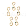 Brass Micro Pave Cubic Zirconia Links ZIRC-E164-01G-3