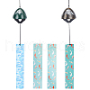BENECREAT 2Pcs 2 Style Japanese Cast Iron Bell Wind Chimes HJEW-BC0001-47B-1