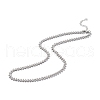 Non-Tarnish 304 Stainless Steel Cobs Chain Necklace for Men Women STAS-B039-09P-1