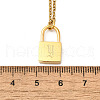 304 Stainless Steel Rolo Chain Pendant Necklaces NJEW-S444-01G-25-3