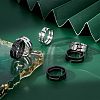 Unicraftale 12Pcs 2 Colors 304 Stainless Steel Finger Ring RJEW-UN0001-18-3