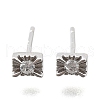 925 Sterling Silver Clear Cubic Zirconia Stud Earrings EJEW-Q030-05P-2