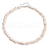 Beach Dyed Natural Shell Chip Beaded Necklaces FS-WG9678E-01-2