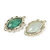 Natural Green Fluorite Faceted Horse Eye Links G-B126-02G-10-2