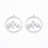 Non-Tarnish 304 Stainless Steel Pendants A-STAS-N090-LA911-1-3