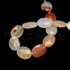 Faceted Oval Dyed Natural Carnelian Beads Strands G-R303-02-2