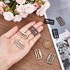 Olycraft 16Pcs 4 Colors Zinc Alloy Underwear Strap Buckles FIND-OC0003-08C-3