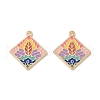 Rack Plating Alloy Enamel Pendants FIND-I038-04A-1