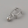 Rhodium Plated 925 Sterling Silver Pendant Cabochon Settings STER-WH0010-29-2