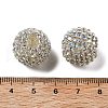 Sparkle Glass Rhinestone Round Beads OACR-S048-01C-3