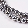 Electroplate Non-magnetic Synthetic Hematite Beads Strands G-J169A-6mm-02-3