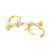 Butterfly Real 18K Gold Plated Brass Dangle Hoop Earrings EJEW-L270-11G-3