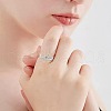 Mountain Zinc Alloy with Rhinestone Finger Rings for Women FS-WG7805C-04-3
