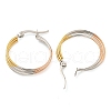 202 Stainless Steel Multi Layered Hoop Earrings EJEW-H003-32M-2