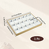 CALFOVERA 1Pc 18 Grids Imitation Leather Jewelry Trays CON-CL0001-02A-2