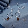 Unicraftale 24Pcs 4 Colors 304 Stainless Steel Half Hoop Earrings STAS-UN0023-99-3