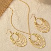 Oval Alloy Pendant Necklaces & Dangle Earrings Sets FS-WG130B3-01-3