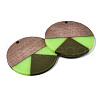 Resin & Walnut Wood Pendants RESI-S389-070A-5