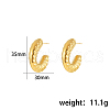 Stylish Stainless Steel C-Shaped Stud Earrings ND2304-4-1