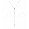 S925 Silver Butterfly Chain Necklace with Diamond Tassel Lock Collar OL9104-2-1