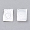 Natural White Shell Mother of Pearl Shell Charms SSHEL-L018-006-2