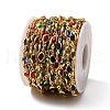 Brass Glass Oval Link Chains CHC-R001-02G-02-3