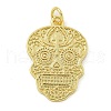 Halloween Theme Rack Plating Brass Pendants KK-Z067-18G-02-1