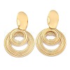 304 Stainless Steel Dangle Stud Earrings EJEW-C142-18G-4