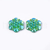Resin Rhinestone Cabochons CRES-T012-04F-2