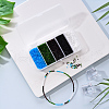 6000Pcs 5 Colors Frosted Opaque Glass Seed Beads SEED-YW0001-17-6