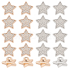 AHADERMAKER 20Pcs 2 Colors Zinc Alloy Rhinestone Shank Buttons AJEW-GA0006-90-1