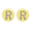 Brass Micro Pave Clear Cubic Zirconia Beads KK-T030-LA843-RX3-1